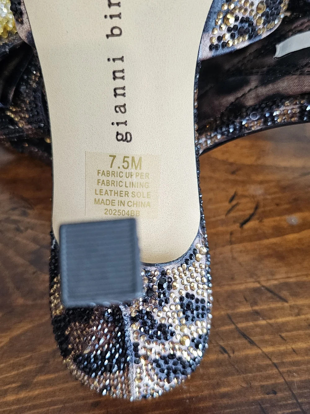 Gianni Bini Leopard Print Bow Heel Shoes Jewel/Rhinestone Women's Sz 6, 6.5, 7.5 - Picture 6 of 9